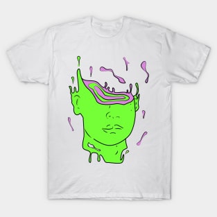 psychedelic abstract portrait (Green) T-Shirt